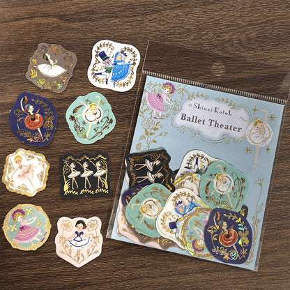 SEAL-DO Shinzi Katoh - Foil-Stamped Flake Stickers - Ballet Theater