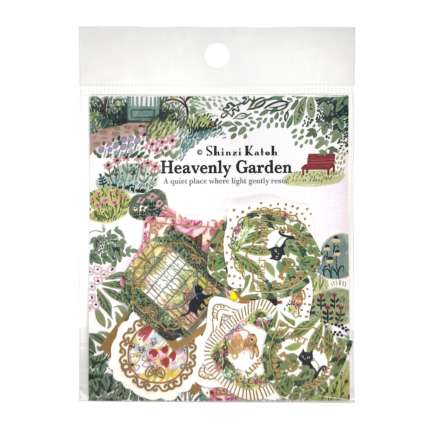 SEAL-DO Shinzi Katoh - Foil-Stamped Flake Stickers - Heavenly Garden