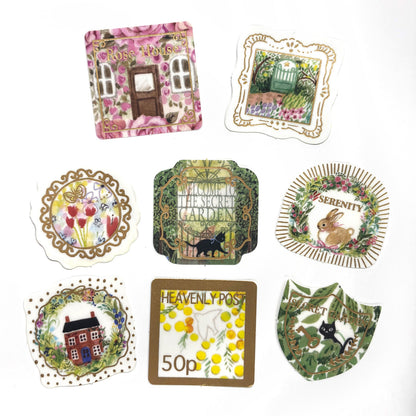 SEAL-DO Shinzi Katoh - Foil-Stamped Flake Stickers - Heavenly Garden