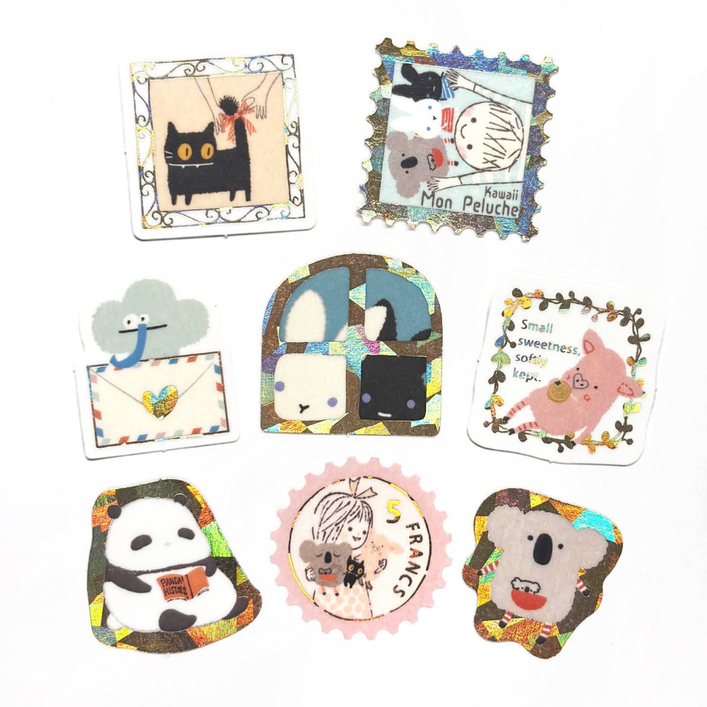 SEAL-DO Shinzi Katoh - Foil-Stamped Flake Stickers - Kawaii Mon Peluche