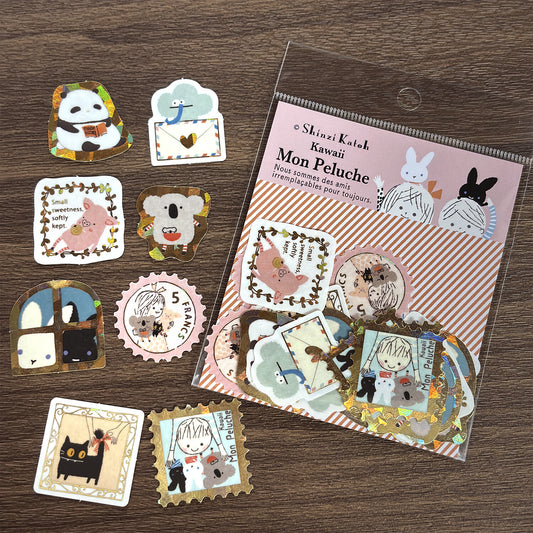 SEAL-DO Shinzi Katoh - Foil-Stamped Flake Stickers - Kawaii Mon Peluche