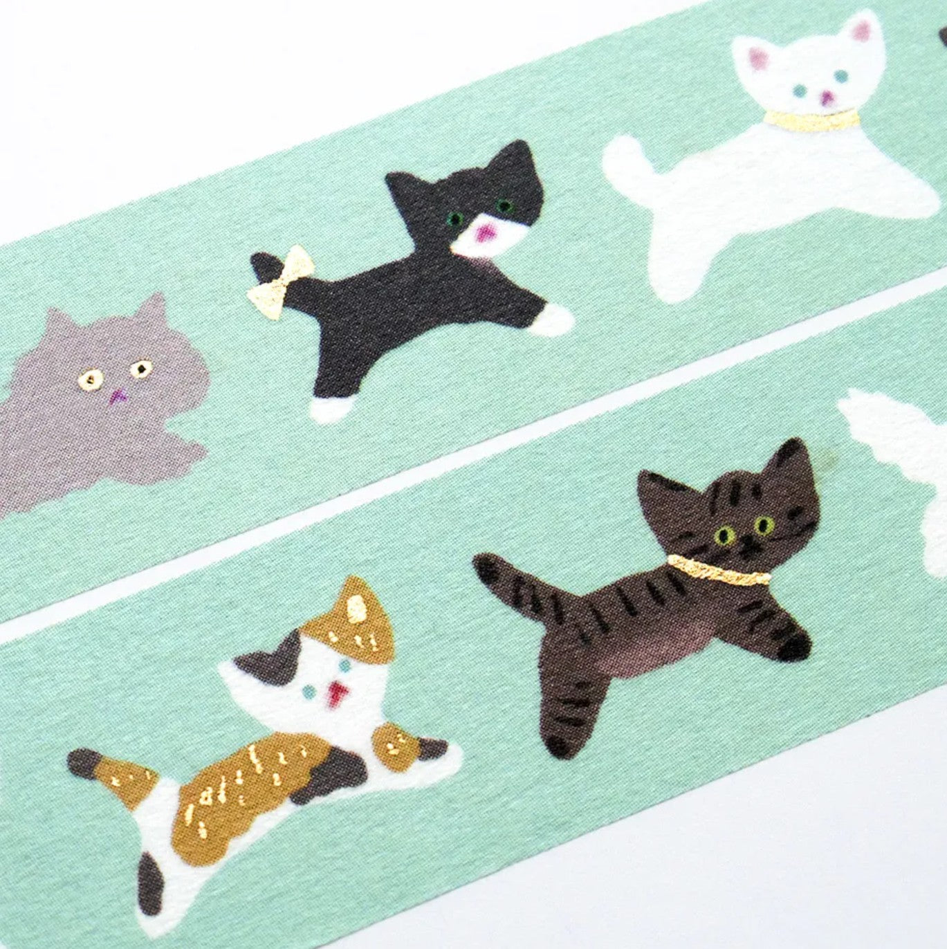 Cozyca - Foil-Stamped Washi Tape - Reiko Tada - Cat Walk