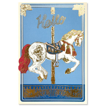 Active Corporation - Foil-Stamped Postcard - Aya Inoue - Carousel Horse