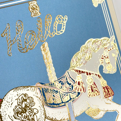 Active Corporation - Foil-Stamped Postcard - Aya Inoue - Carousel Horse