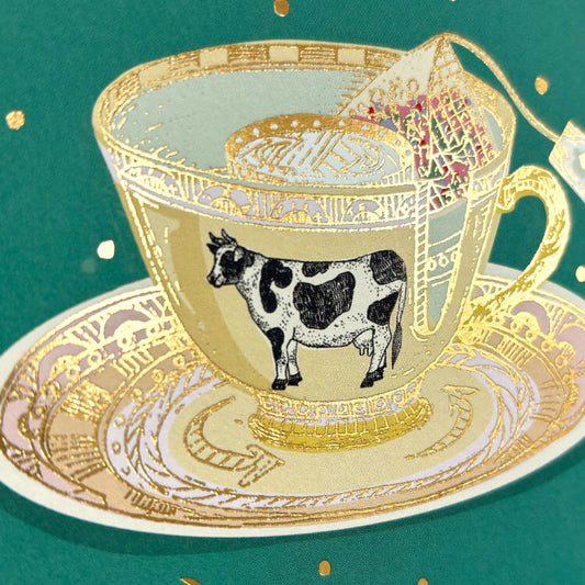 Active Corporation - Foil-Stamped Postcard - Aya Inoue - Teacup Ride