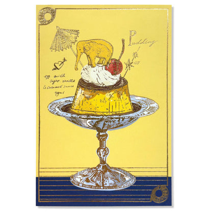 Active Corporation - Foil-Stamped Postcard - Aya Inoue - Caramel Custard