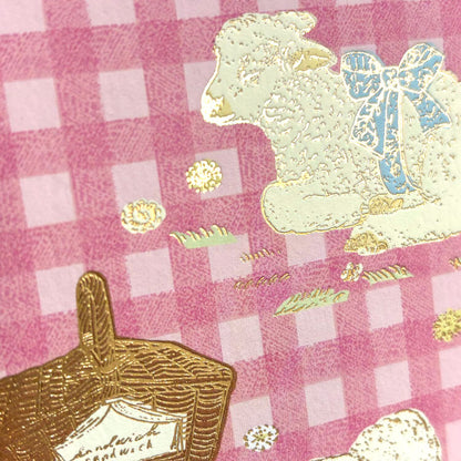 Active Corporation - Foil-Stamped Postcard  - Aya Inoue - Lambs