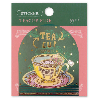 Active Corporation - Die-Cut Frost Sticker - Aya Inoue - Teacup Ride