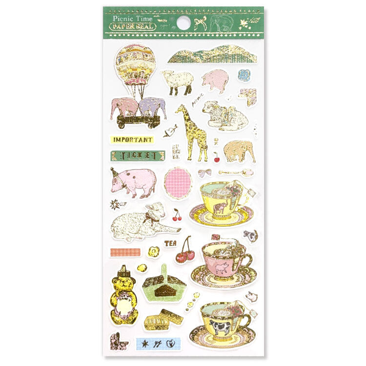 Active Corporation - Foil-Stamped Sticker Sheet - Aya Inoue - Picnic Time