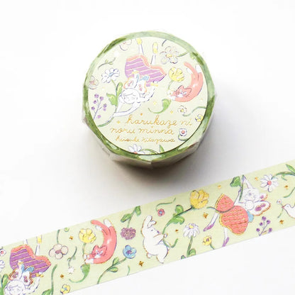 Cozyca - Foil-Stamped Washi Tape - Heisuke Kitazawa - Everyone Riding on the Spring Breeze