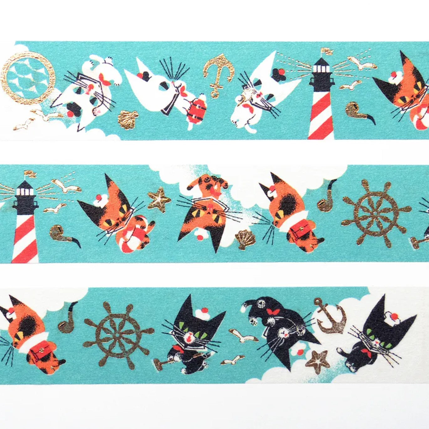 Cozyca - Foil-Stamped Washi Tape - Kuroneko Design - My Little Teo & Friends