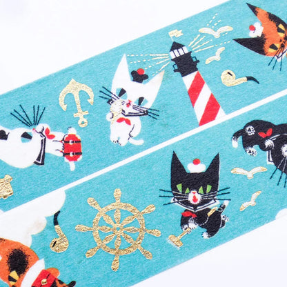 Cozyca - Foil-Stamped Washi Tape - Kuroneko Design - My Little Teo & Friends
