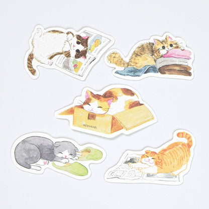 NB Co. Ltd. - Flake Stickers - Nekorobi Cozy Cats