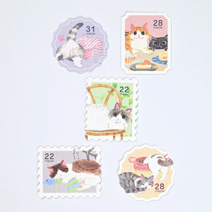 NB Co. Ltd. - Flake Stickers - Nekorobi Stamp-Style Cats