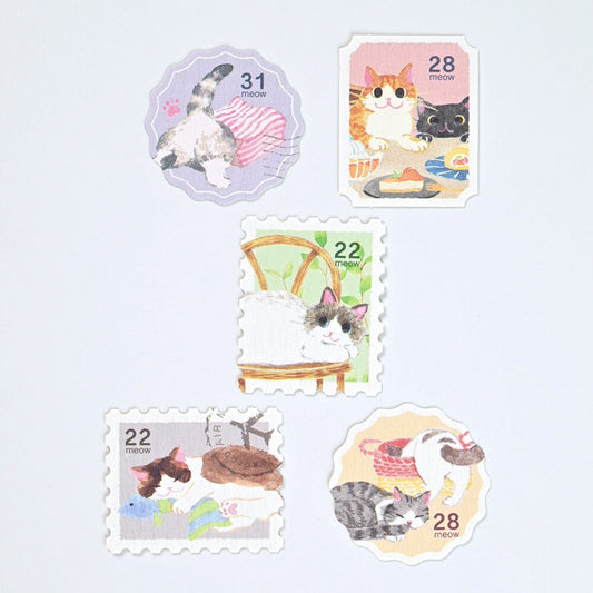 NB Co. Ltd. - Flake Stickers - Nekorobi Stamp-Style Cats