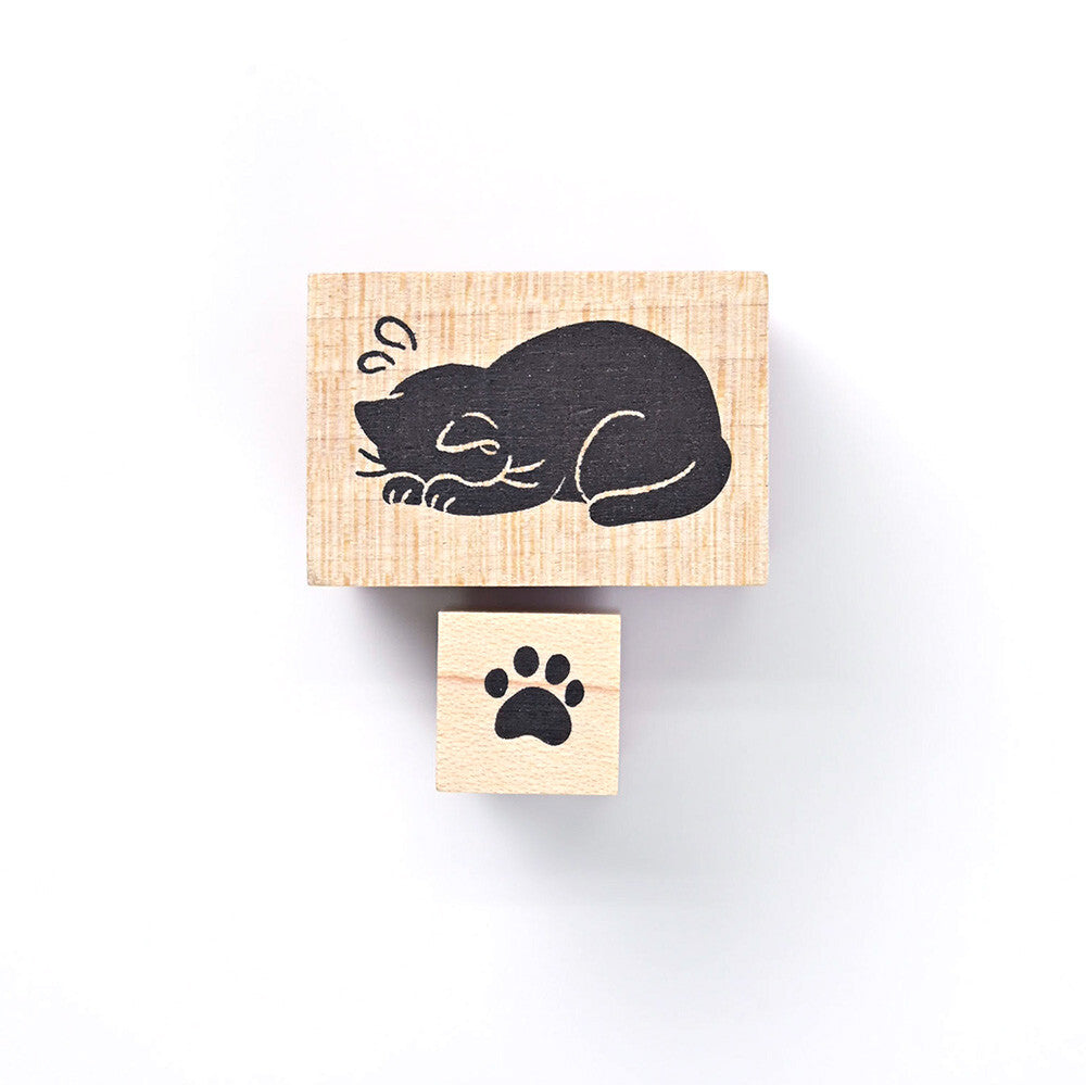 NB Co. Ltd. - Wooden Stamp - Nekorobi Pekori Black Cat