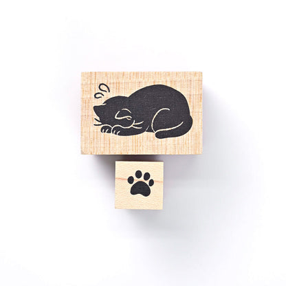 NB Co. Ltd. - Wooden Stamp - Nekorobi Pekori Black Cat