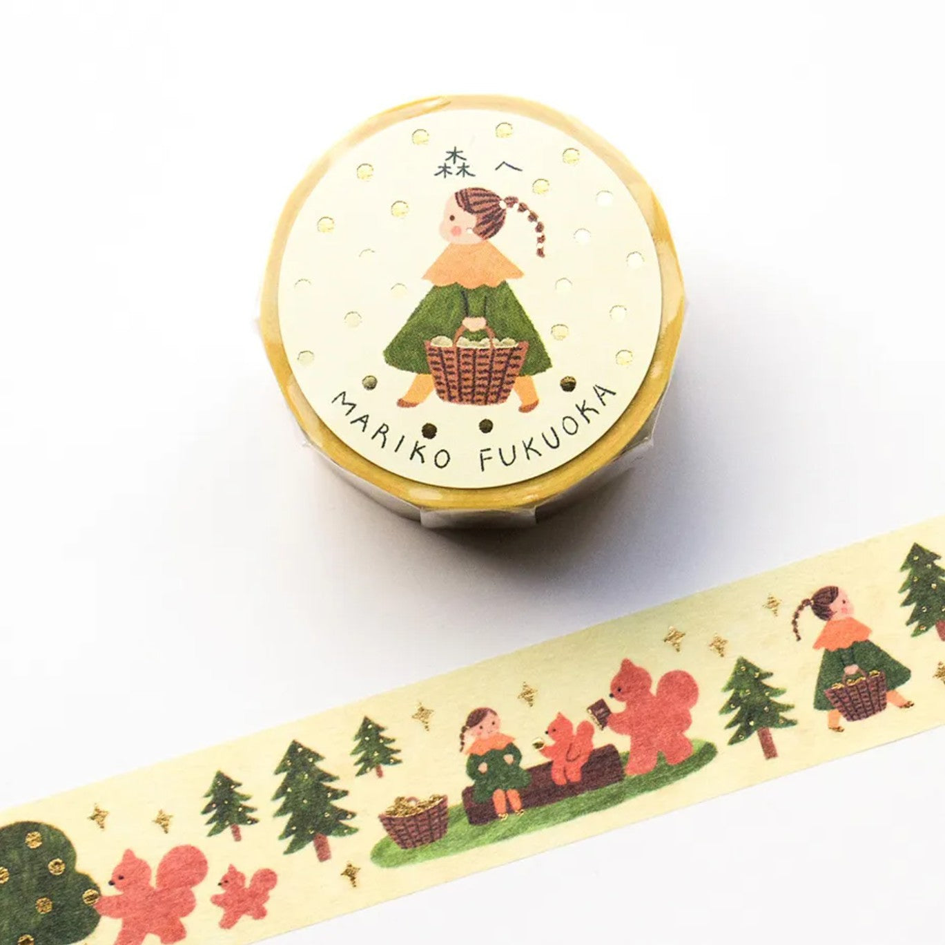 Cozyca - Foil-Stamped Washi Tape - Mariko Fukuoka - To the Forest