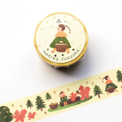 Cozyca - Foil-Stamped Washi Tape - Mariko Fukuoka - To the Forest