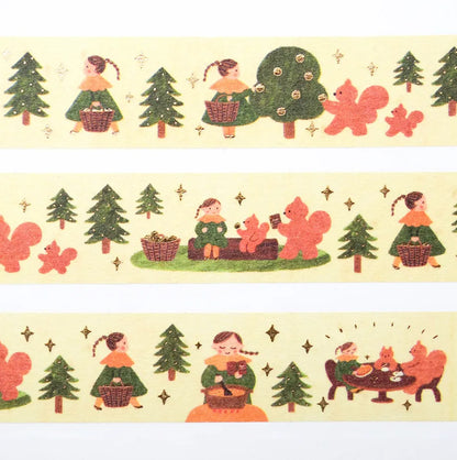 Cozyca - Foil-Stamped Washi Tape - Mariko Fukuoka - To the Forest