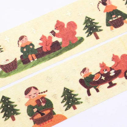 Cozyca - Foil-Stamped Washi Tape - Mariko Fukuoka - To the Forest