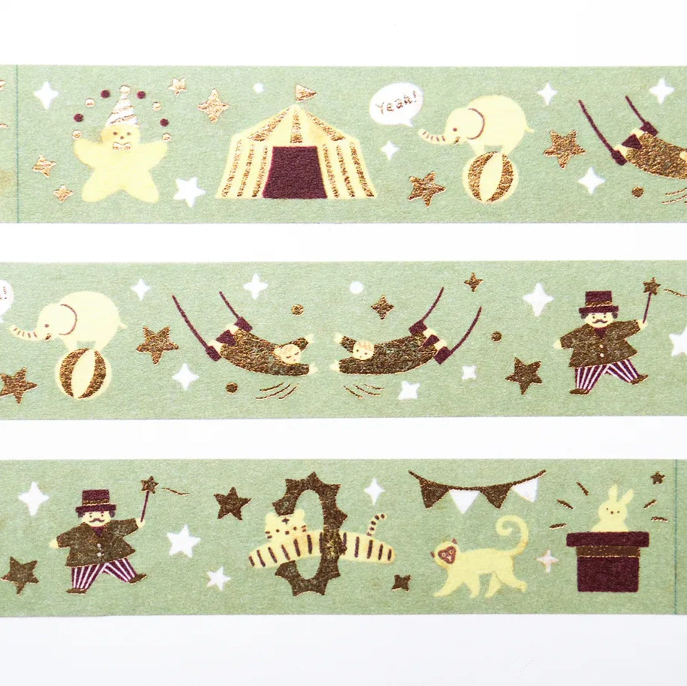 Cozyca - Foil-Stamped Washi Tape - Mariko Fukuoka - Circus