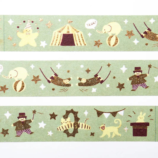 Cozyca - Foil-Stamped Washi Tape - Mariko Fukuoka - Circus