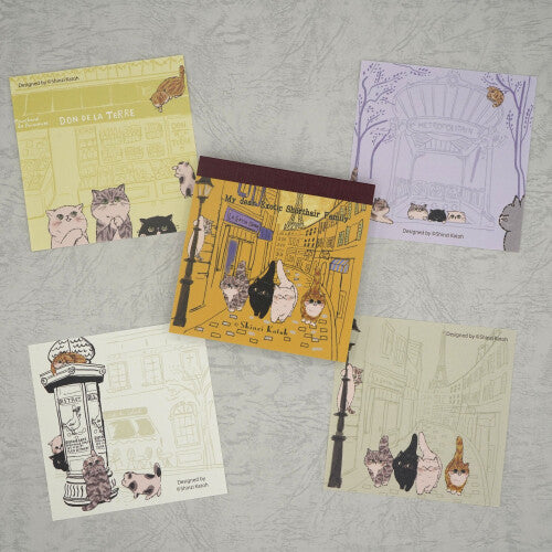 Shinzi Katoh - Block Memo Pad - My Exotic Shorthair Cat Family - Paris
