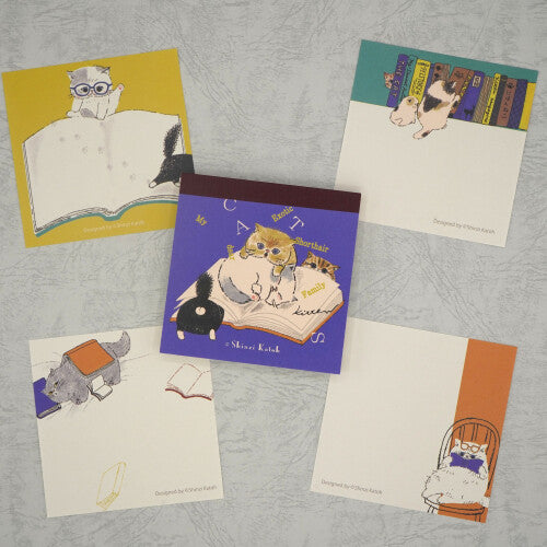 Shinzi Katoh - Block Memo Pad - My Exotic Shorthair Cat Family - Reading