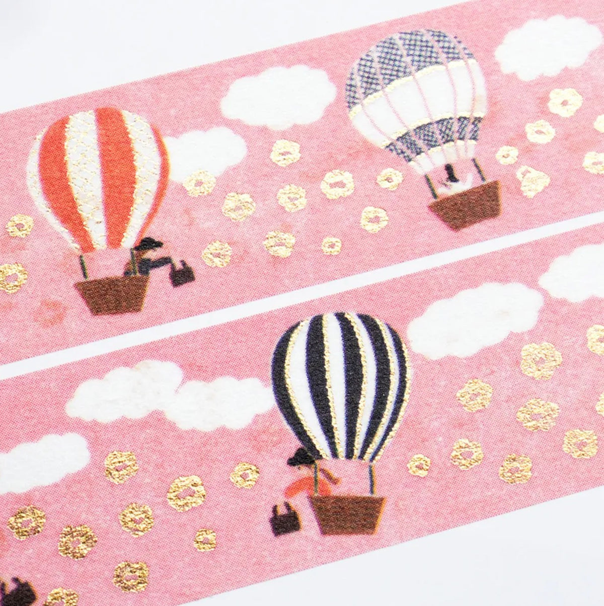 Cozyca - Foil-Stamped Washi Tape - Necktie - Balloon Trip