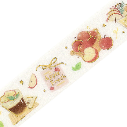 BGM - 15mm Foil-Stamped Washi Tape - Tokimeki "Heart-Pounding" Flavor - Apple