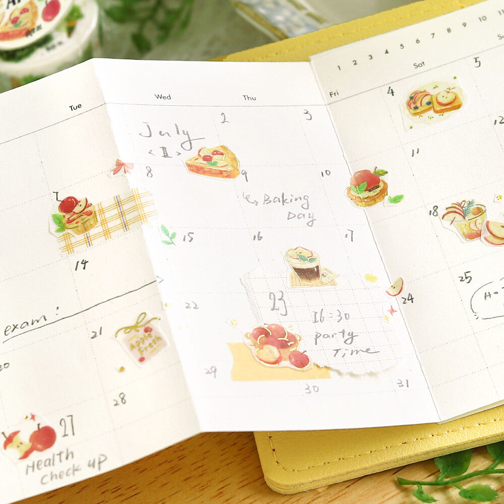 BGM - 15mm Foil-Stamped Washi Tape - Tokimeki "Heart-Pounding" Flavor - Apple