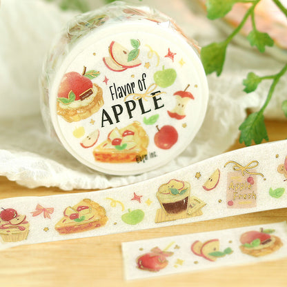 BGM - 15mm Foil-Stamped Washi Tape - Tokimeki "Heart-Pounding" Flavor - Apple