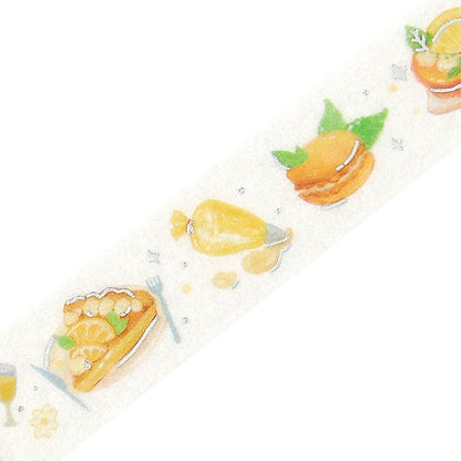 BGM - 15mm Foil-Stamped Washi Tape - Tokimeki "Heart-Pounding" Flavor - Lemon