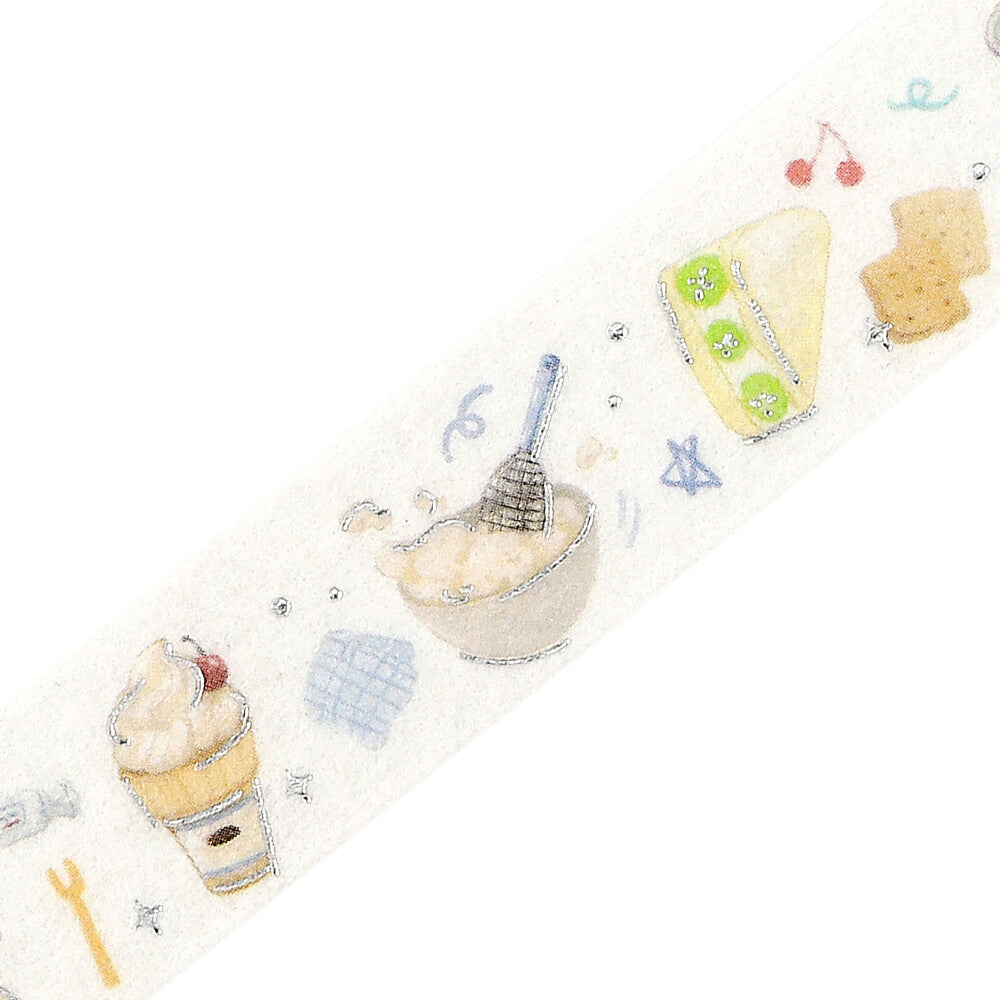 BGM - 15mm Foil-Stamped Washi Tape - Tokimeki "Heart-Pounding" Flavor - Milk