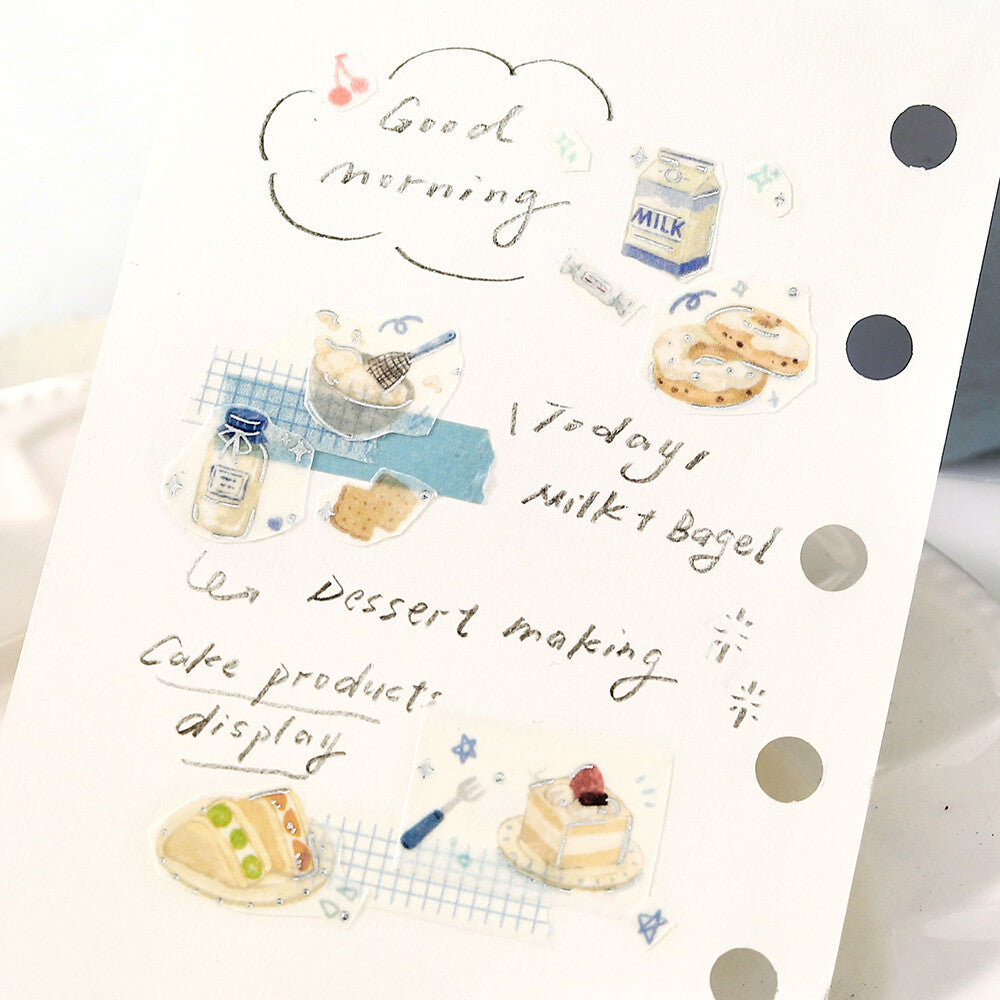 BGM - 15mm Foil-Stamped Washi Tape - Tokimeki "Heart-Pounding" Flavor - Milk