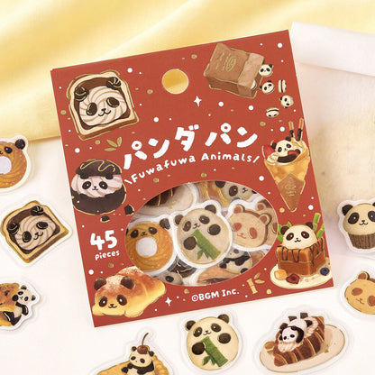 BGM - Flake Stickers - Fuwafuwa Fluffy Animals Vol. 2 - Panda Bread