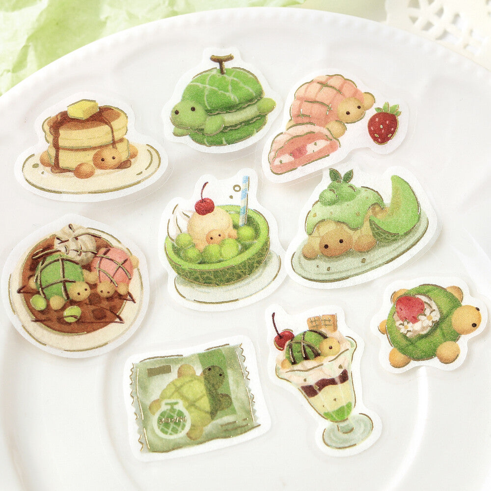 BGM - Flake Stickers - Fuwafuwa Fluffy Animals Vol. 2 - Turtle Melon Bread
