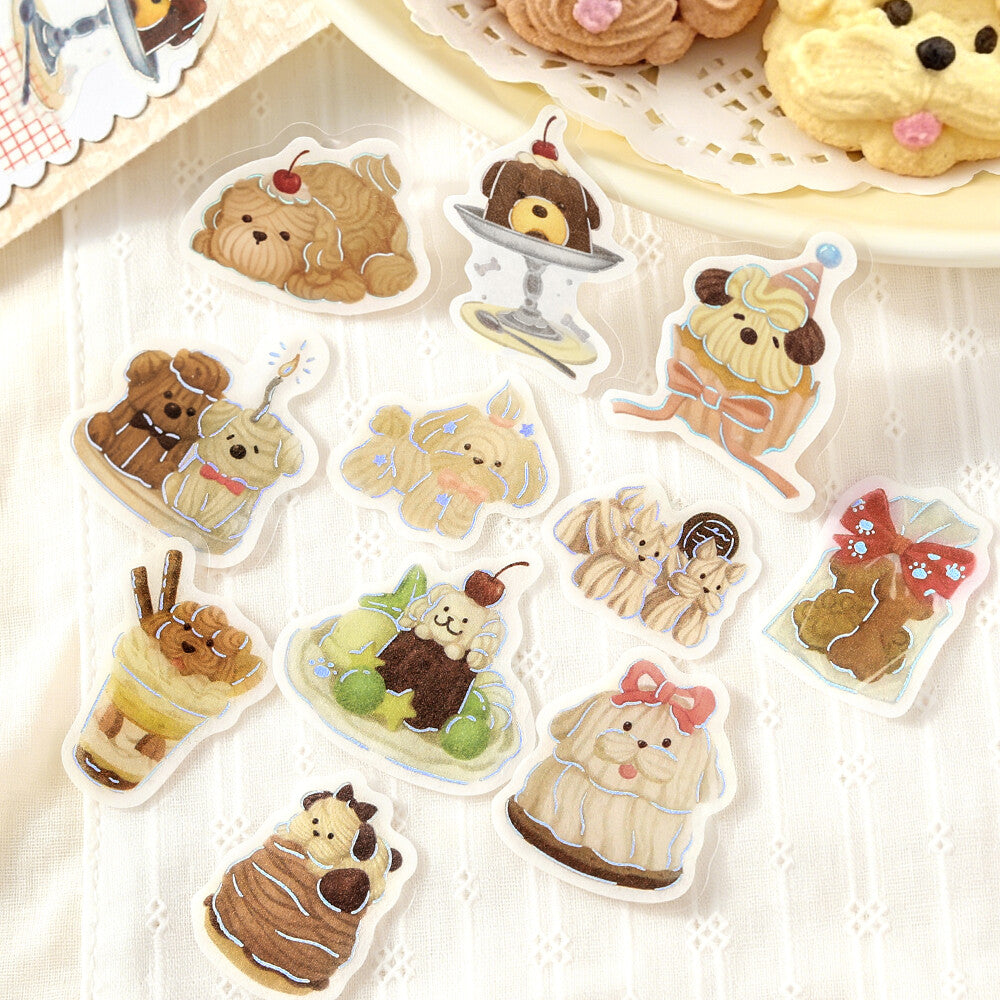 BGM - Flake Stickers - Fuwafuwa Fluffy Animals Vol. 2 - Whipped Cream Dog