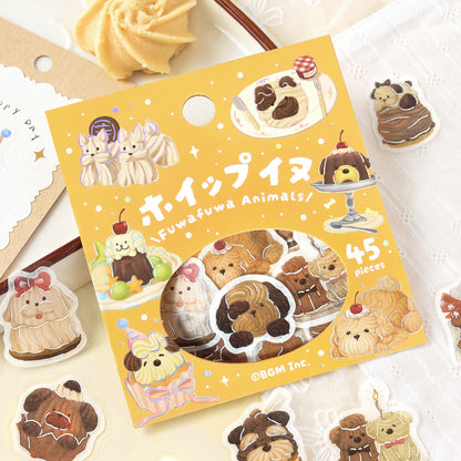 BGM - Flake Stickers - Fuwafuwa Fluffy Animals Vol. 2 - Whipped Cream Dog