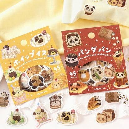 BGM - Flake Stickers - Fuwafuwa Fluffy Animals Vol. 2 - Panda Bread