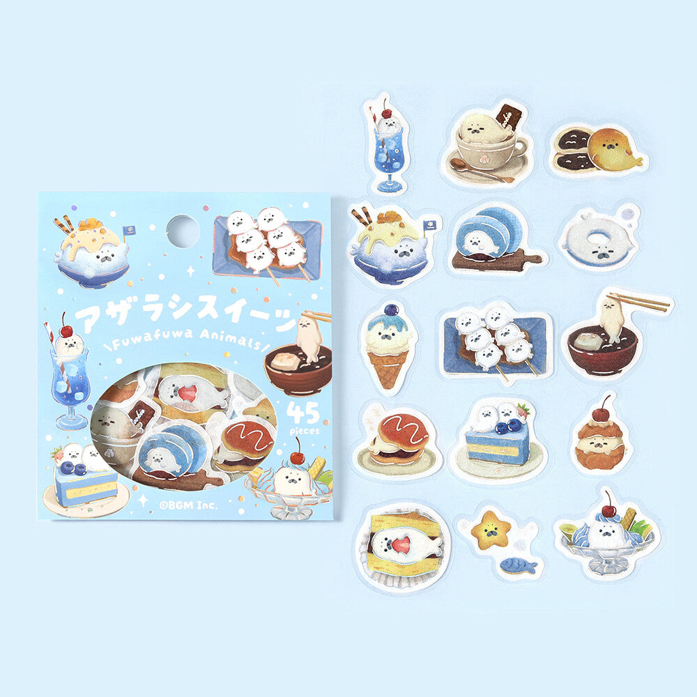 BGM - Flake Stickers - Fuwafuwa Fluffy Animals Vol. 2 - Seal Sweets