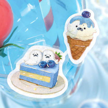 BGM - Flake Stickers - Fuwafuwa Fluffy Animals Vol. 2 - Seal Sweets