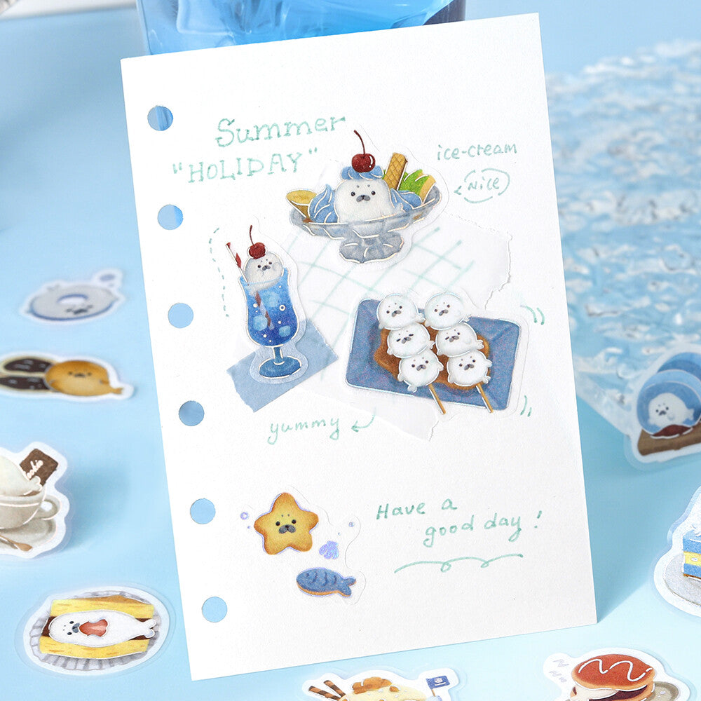 BGM - Flake Stickers - Fuwafuwa Fluffy Animals Vol. 2 - Seal Sweets