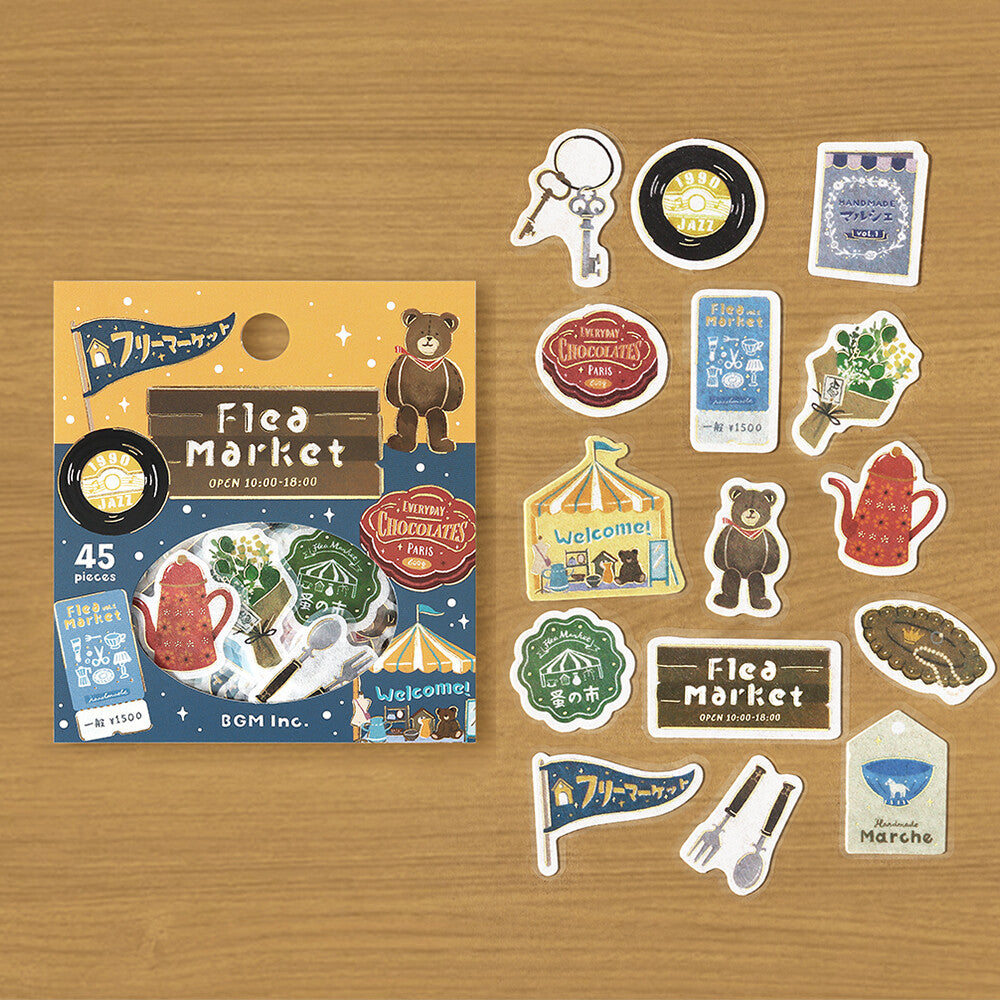 BGM - Flake Stickers - Retro Stroll - Flea Market