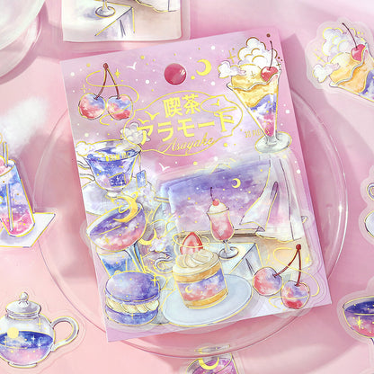 BGM - Clear Foil-Stamped Stickers - Cafe à la Mode Sora - Asayake (Dawn)