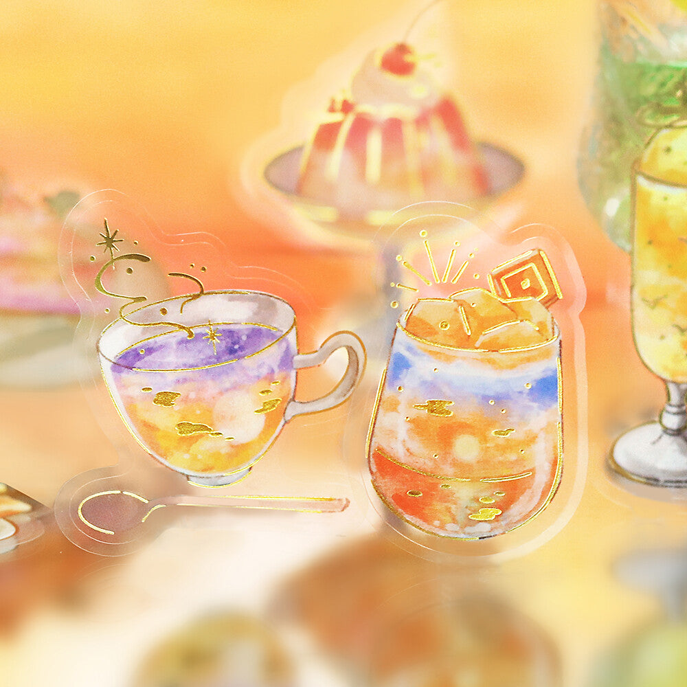 BGM - Clear Foil-Stamped Stickers - Cafe à la Mode Sora - Yugure (Twilight)