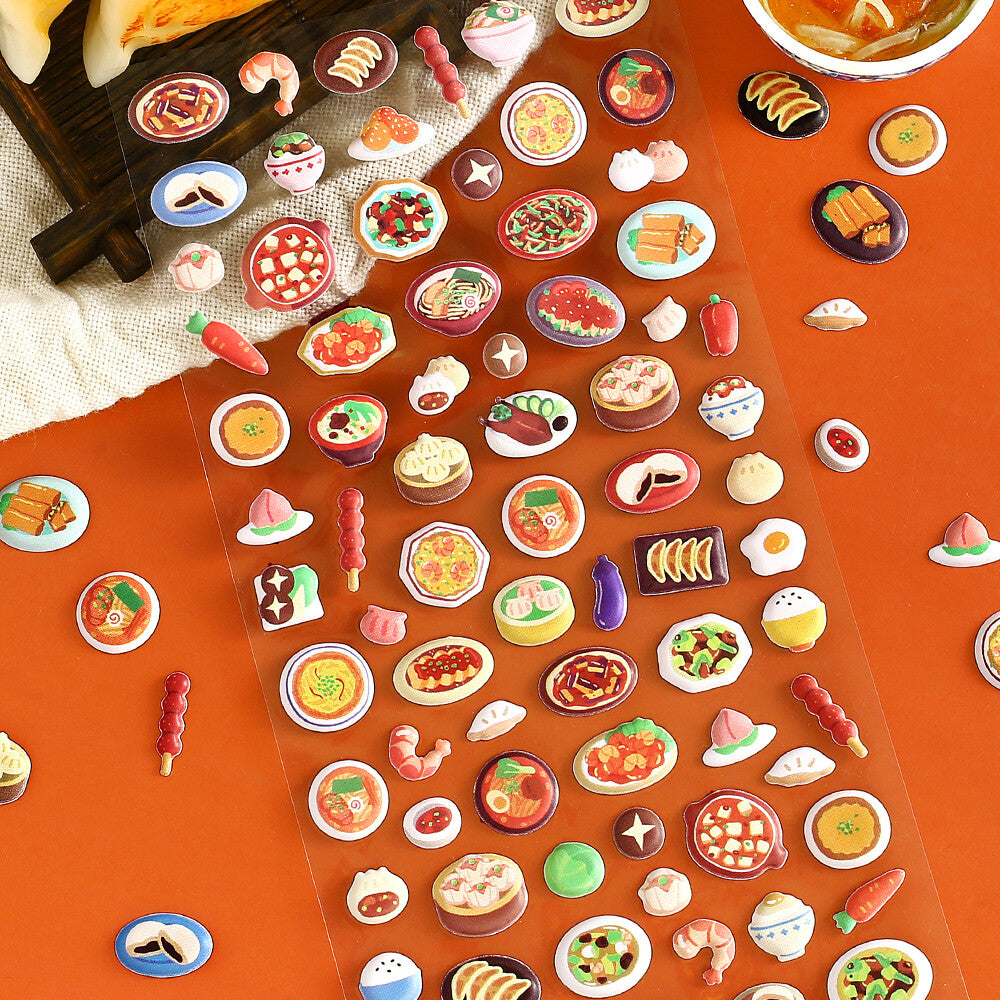 BGM - Squishy 3D Sticker Sheet Vol. 2 - Mini Chinese Food
