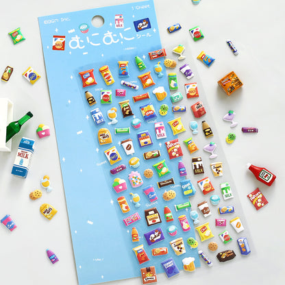BGM - Squishy 3D Sticker Sheet Vol. 2 - Mini Snacks