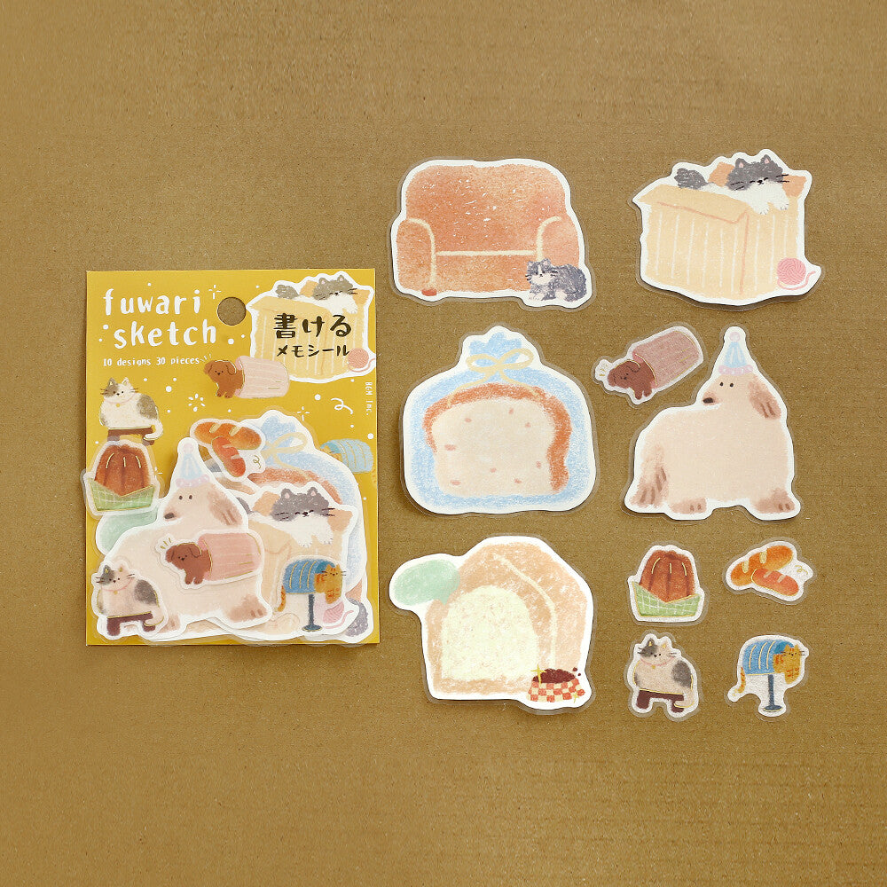 BGM - Writable Flake Stickers - Fuwari Sketch - Yellow
